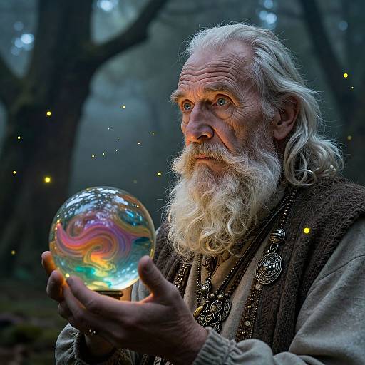 Mystical Portrait of Wise Elder