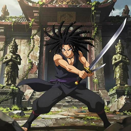 Anime Duel in Overgrown Ruined Temple