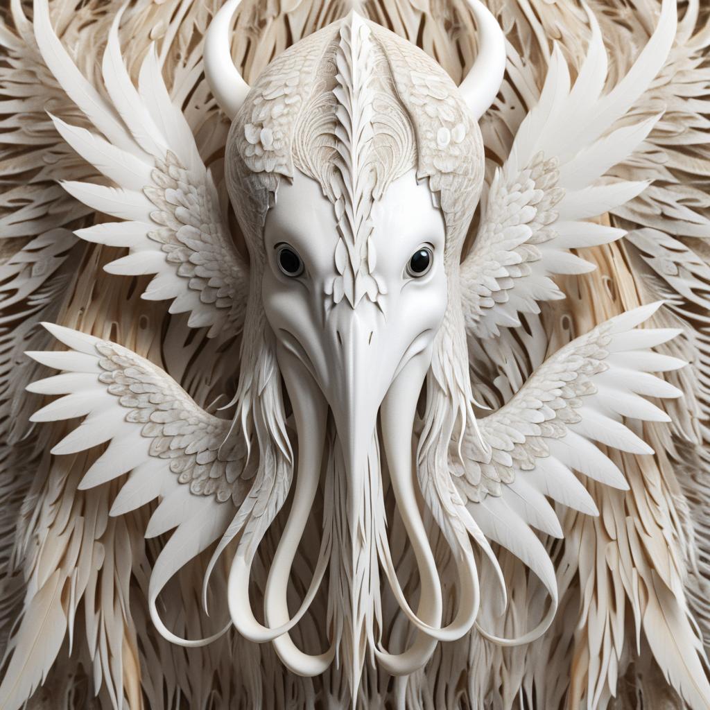 3D Realistic Harpy-Octopus Hybrid Render