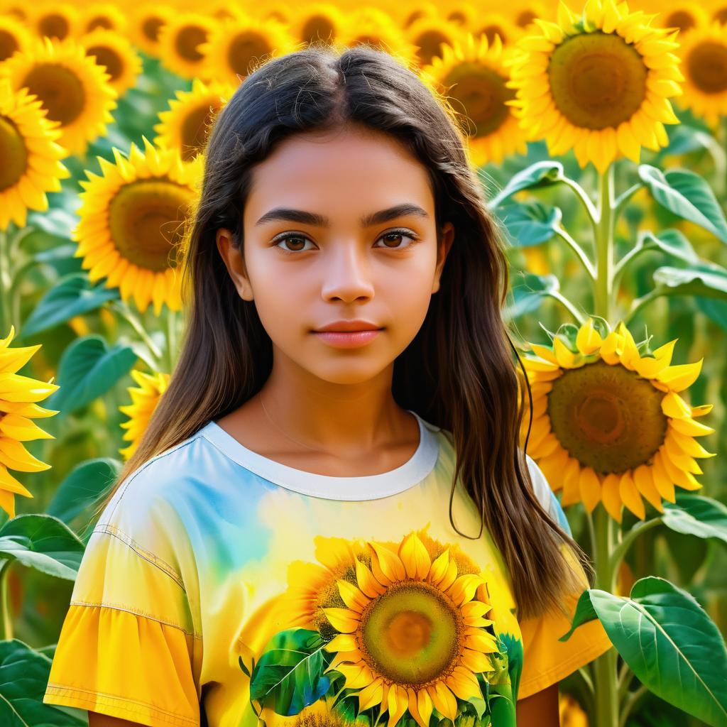 Vibrant Portrait of a Young Brazilian Girl