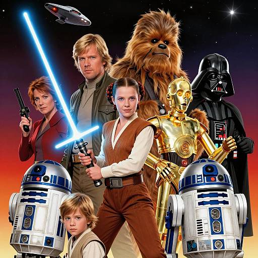 Vibrant Star Wars Character Illustration