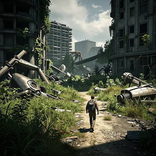 Post-Apocalyptic City Ruins Exploration