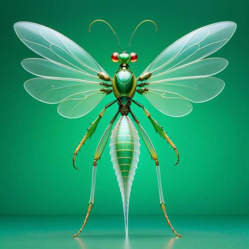 Insectoid Figure With Shell Against Green Insectoid Figure With Shell Against Green