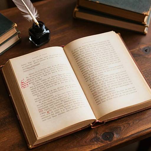 Vintage Novel with Handwritten Erratas