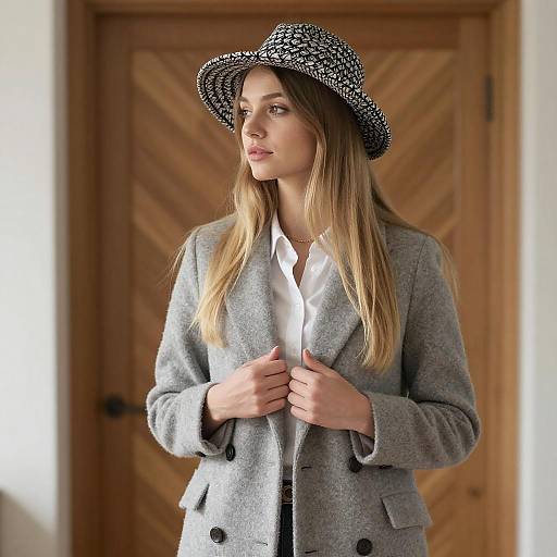 Stylish Young Woman in Sunlit Room