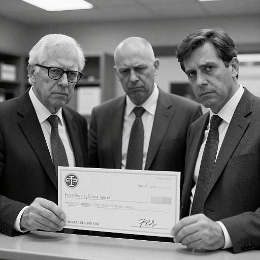 Three Men in a Bank Setting