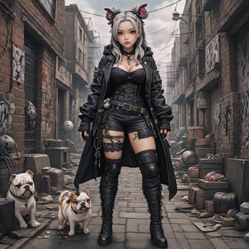Gothic Graffiti Character with Attitude