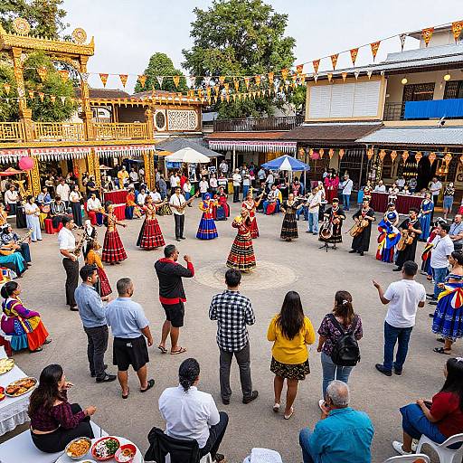 Vibrant Cultural Festival in Market Square