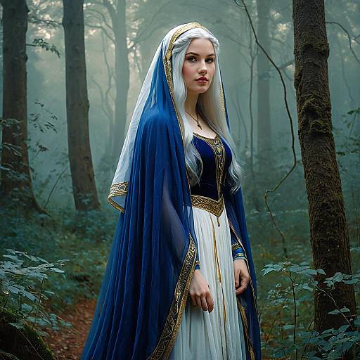 Cleric Princess in Sapphire Veil