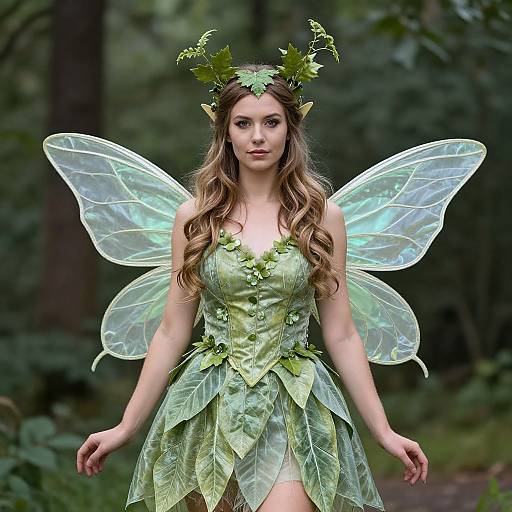 Woman in Weed Fairy Costume