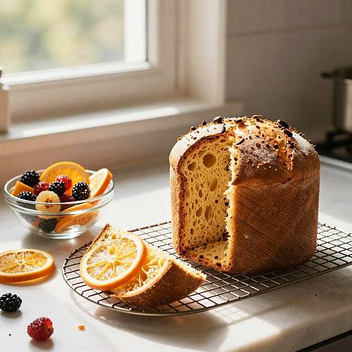 Cozy Festive Kitchen with Panettone