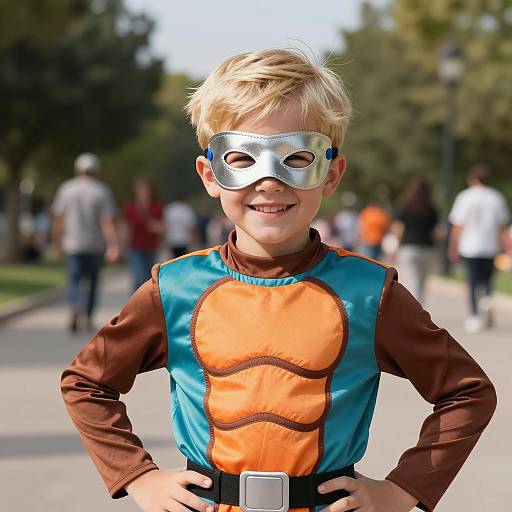 Blonde Boy in Jetsons-Inspired Halloween Costume
