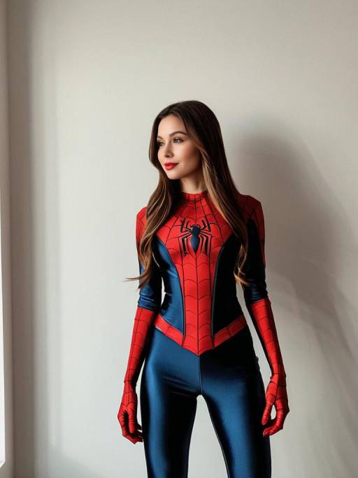Realistic Spider-Girl Cosplay Photography