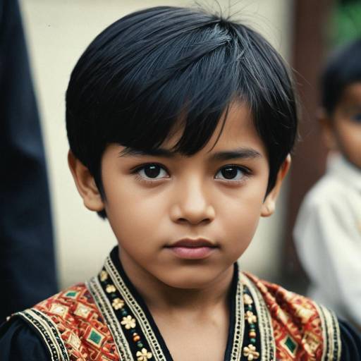 Elegant Ethnic Dress Portrait of a Boy