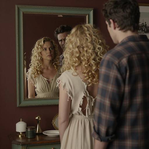 Reflective Moments: A Woman and Man