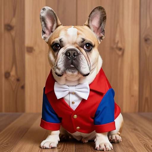 Regal French Bulldog in Elegant Attire