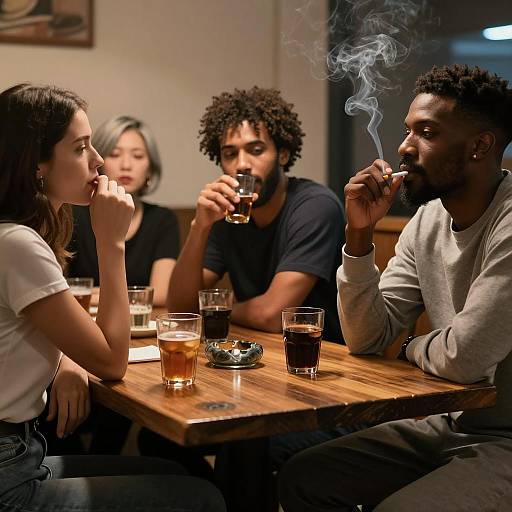 Cozy Gathering of Friends at Dusk