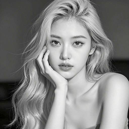 Striking Black and White Portrait of a Woman