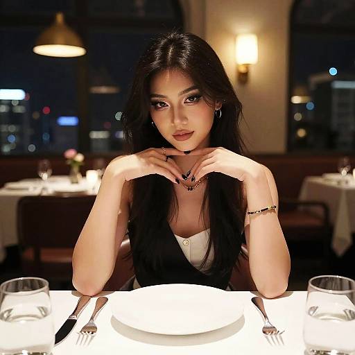 Elegant Crossdresser Date Night Scene