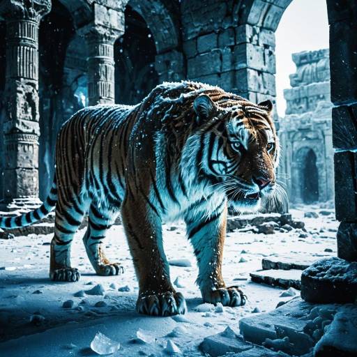 Frostbitten Saber-Toothed Tiger in Ice Ruins Frostbitten Saber-Toothed Tiger in Ice Ruins