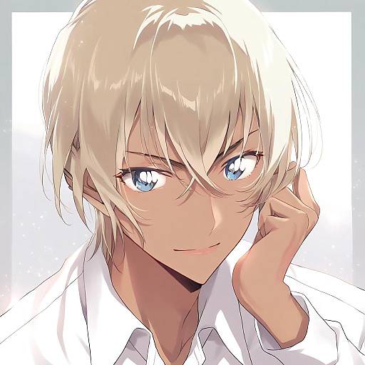 Illustration of Amuro tooru, meitantei conan in the style of Calcio