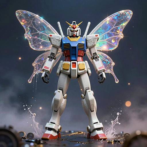 Opaline Rainbow Steampunk Celestial Fairy Gundam