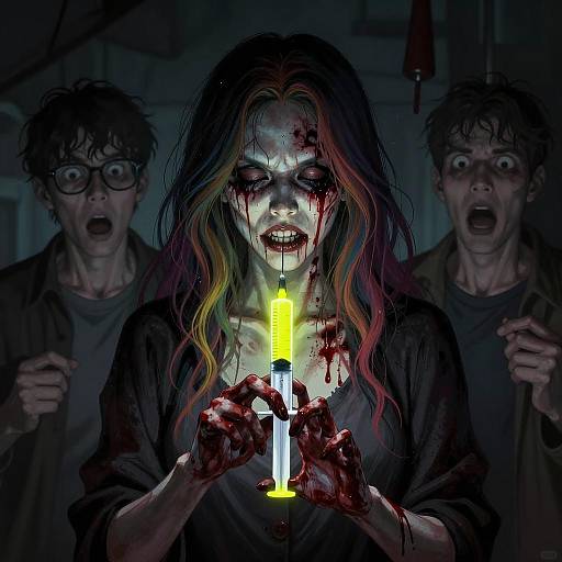 Chilling Horror Art of a Disturbed Figure