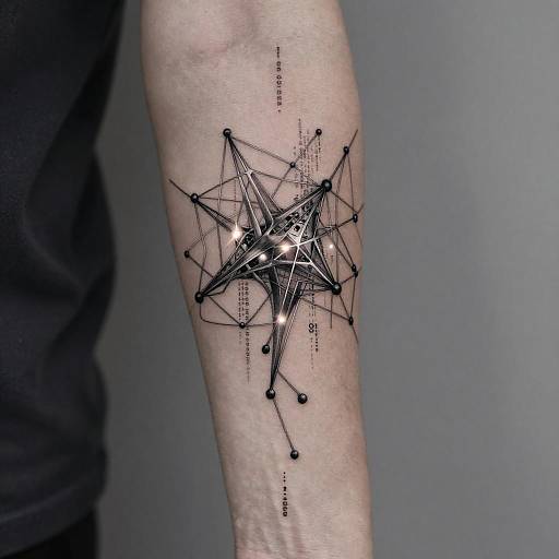 Abstract AI Neural Network Tattoo
