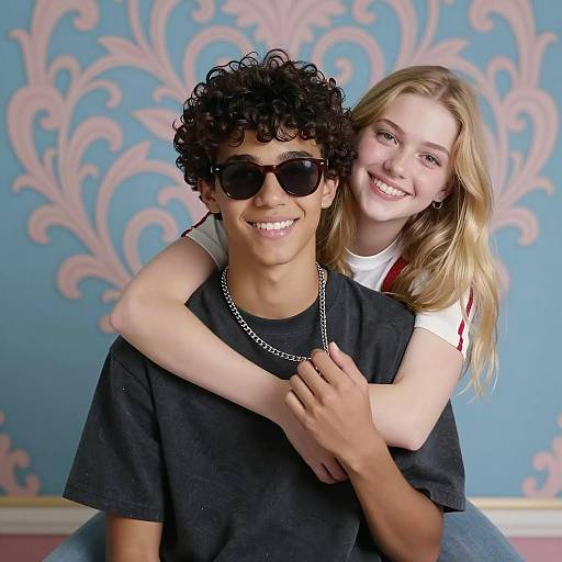 Joyful Teenagers in Vibrant Setting