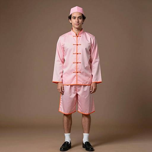 Man in Pink Traditional Costume