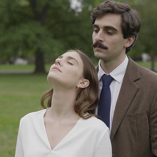 Couple Portrait in Serene Park Setting