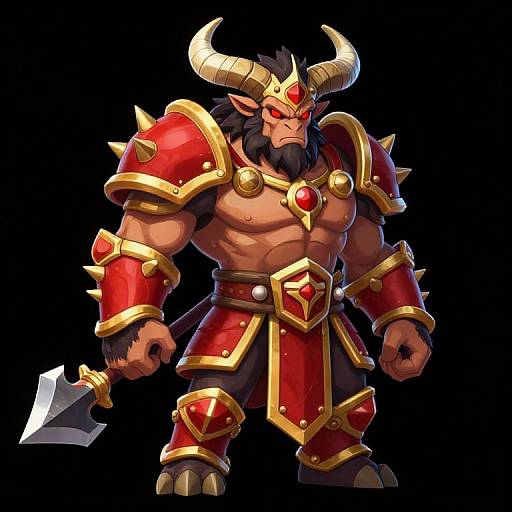 Fierce Minotaur Wizardry Monster Design