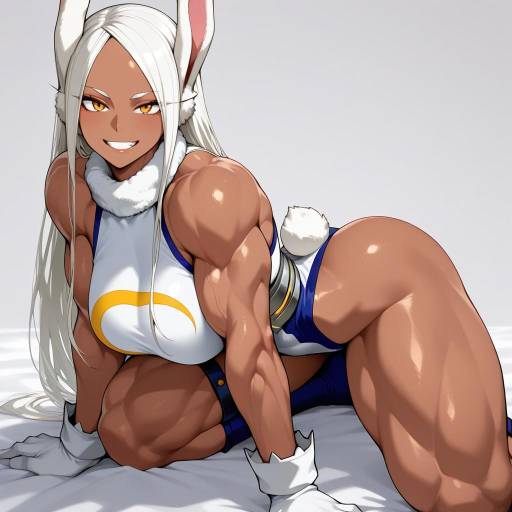 Charming Rabbit Girl with a Confident Smile
