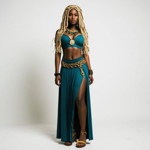 Medusa-Inspired Costume for Dark-Skinned Woman