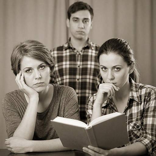 Sepia-Toned Portrait of Three Characters