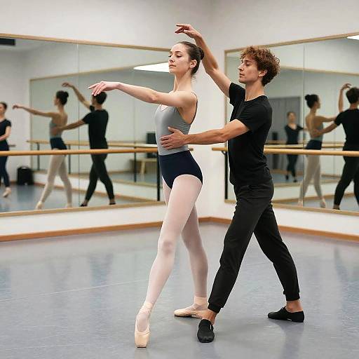 Ballet Instructor Demonstrating Moves