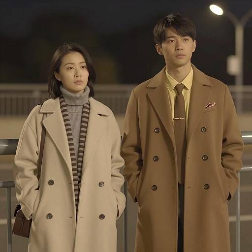 Nighttime Encounter of Two Individuals