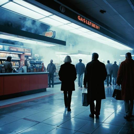 Retro Gas Station Scene Inspired by Fifth Element
