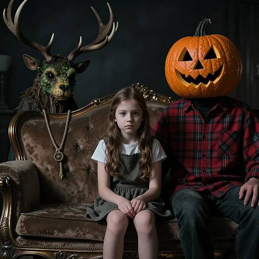 Eerie Encounter: A Dark Fantasy Scene