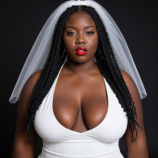 Confident Curvy Black Woman Portrait