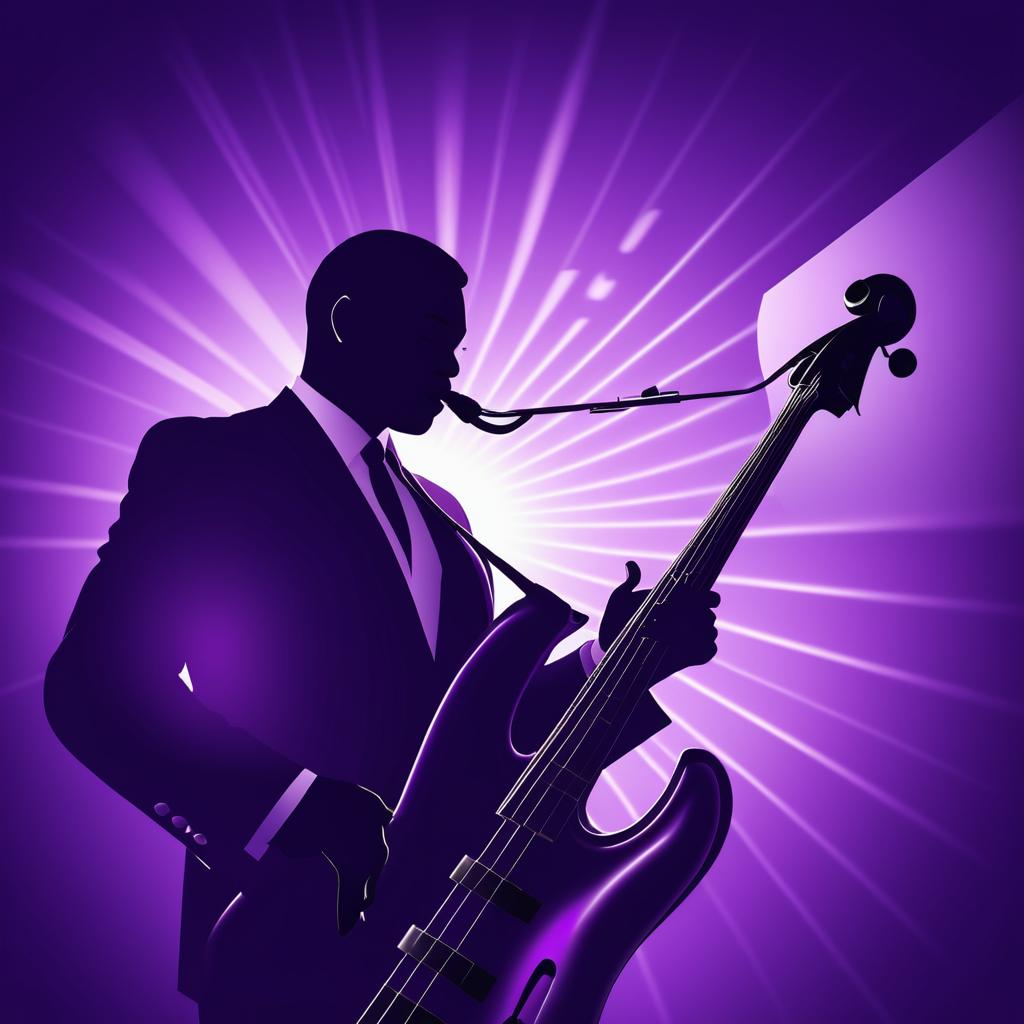 Retro Jazz Show Poster with Silhouette