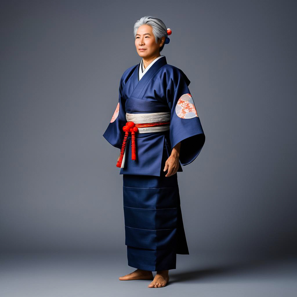 Ceremonial Leader in Awa Odori Attire