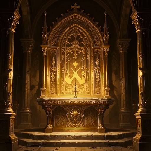 Ornate Gold-Toned Crypt Altar