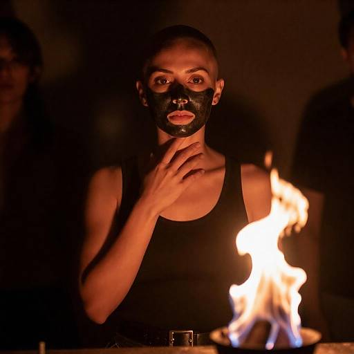 Mysterious Woman in Dim Lighting