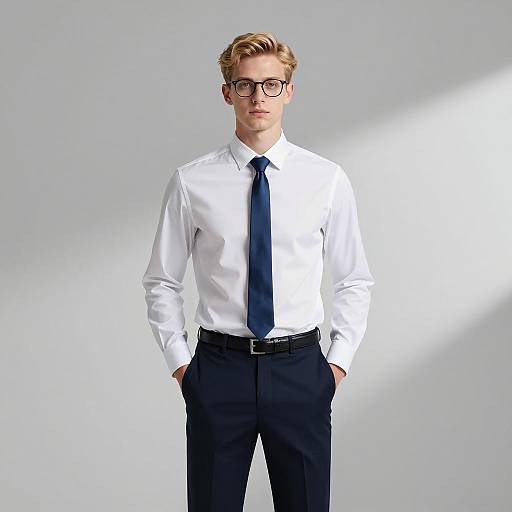 Stylish Young Man in Formal Attire