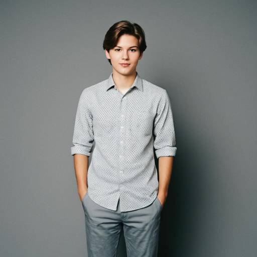 Young Man in Casual Shirt with Hands in Pockets