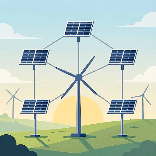 Minimalist Renewable Energy Network Visualization