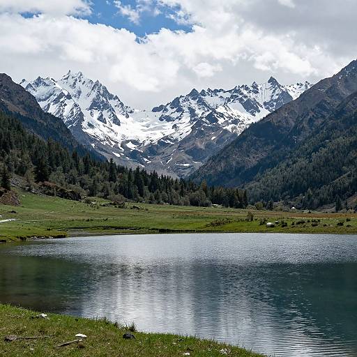 Serene Lake Valley Landscape