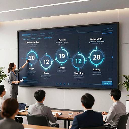Holographic Project Timeline Visualization