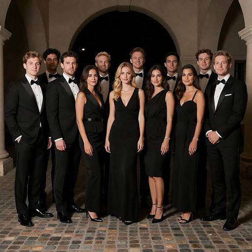 Elegant Group Portrait in Formal Attire
